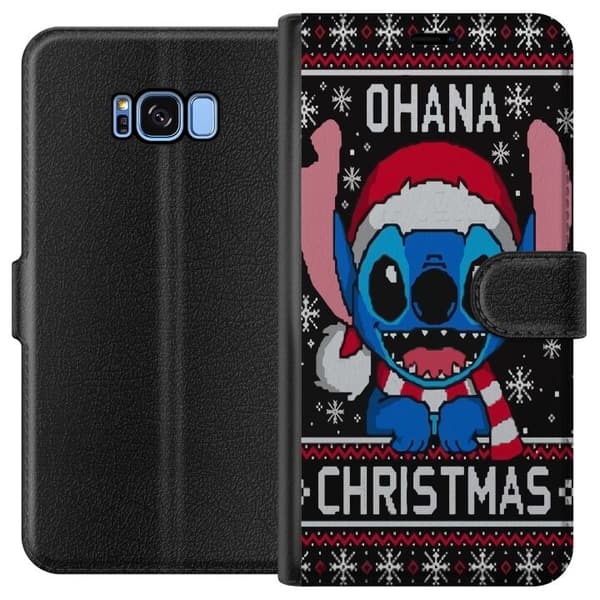 Kompatibelt Plånboksfodral till Samsung Galaxy S8 God Jul - Stich