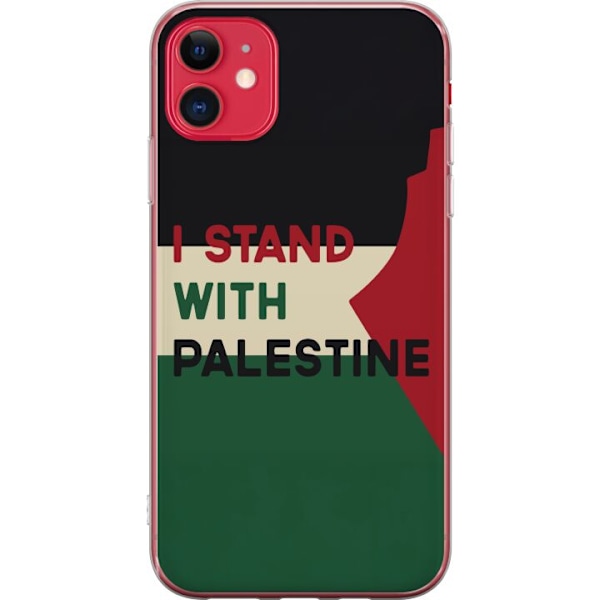 Apple iPhone 11 Genomskinligt Skal Stand with Palestine – solidaritetsdesign med starkt budskap
