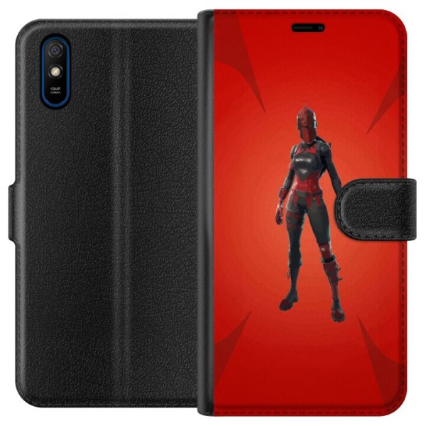 Xiaomi Redmi 9A Plånboksfodral Fortnite - Red Knight