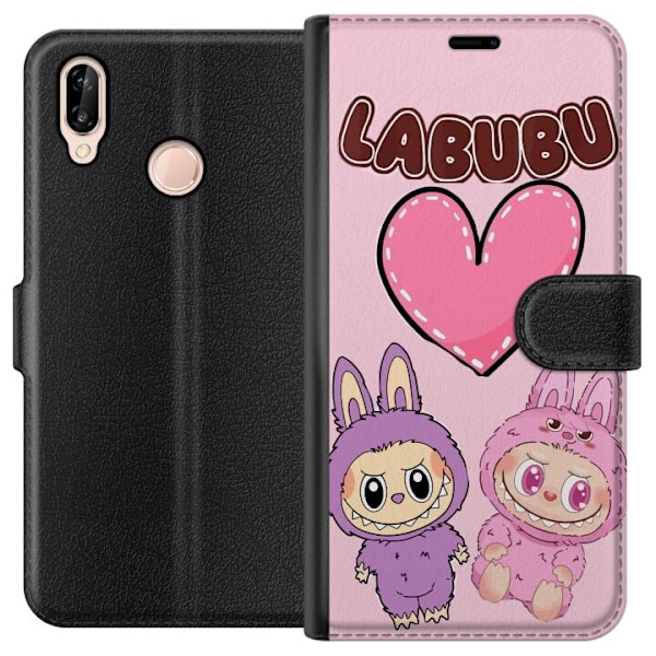 Huawei P20 lite Plånboksfodral Labubu Pink Monster