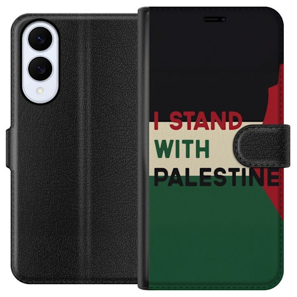 Samsung Galaxy S25 Edge Tegnebogsetui Stå sammen med Palæstina - solidaritetsdesign med en stærk besked