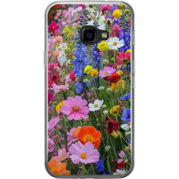 Samsung Galaxy Xcover 4 Läpinäkyvä kuori Kukkakuvioinen mobiilikuori kesäisellä niityllä ja luontomaisemalla