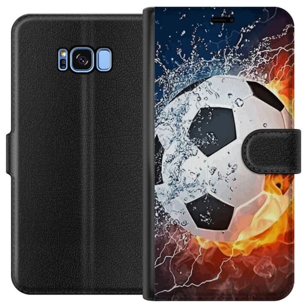 Kompatibelt Plånboksfodral till Samsung Galaxy S8 Fotboll Eld