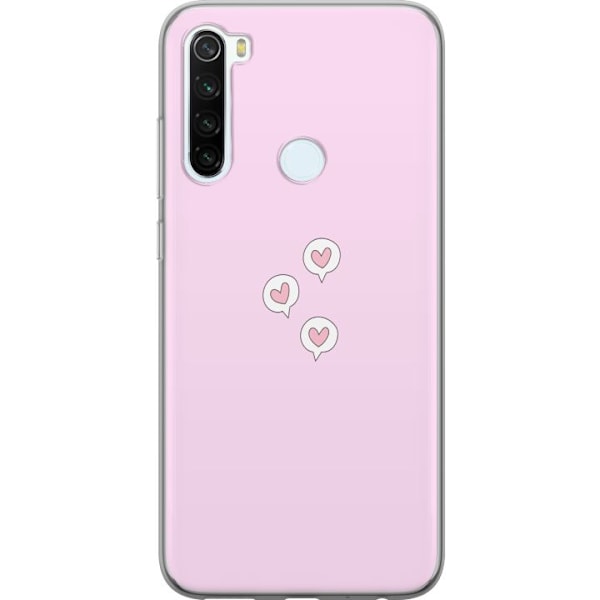 Xiaomi Redmi Note 8 Läpinäkyvä kuori Sydämet kuplissa