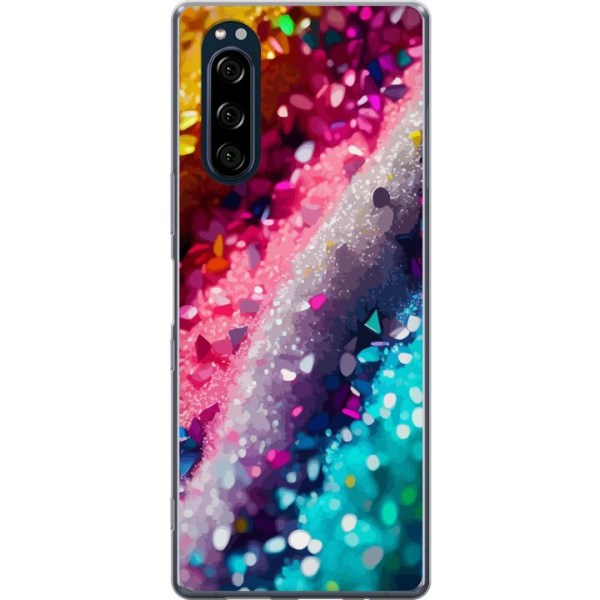 Sony Xperia 5 Gennemsigtig cover Glitter