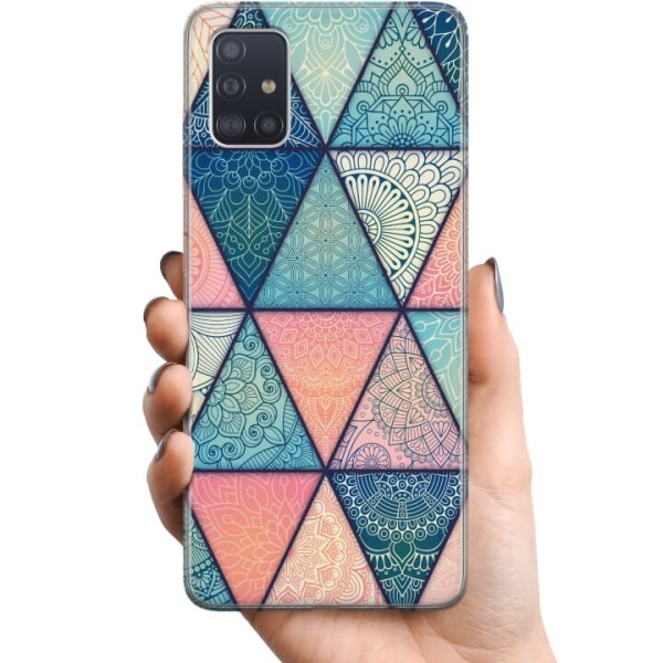 Samsung Galaxy A51 TPU Mobildeksel Mandala Triangler