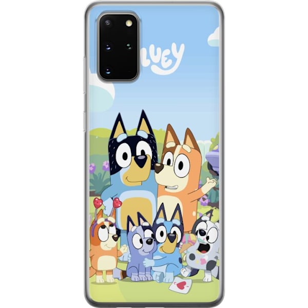 Samsung Galaxy S20+ Läpinäkyvä kuori Bluey puhelinkotelo koko perheen kanssa värikkäässä suunnittelussa