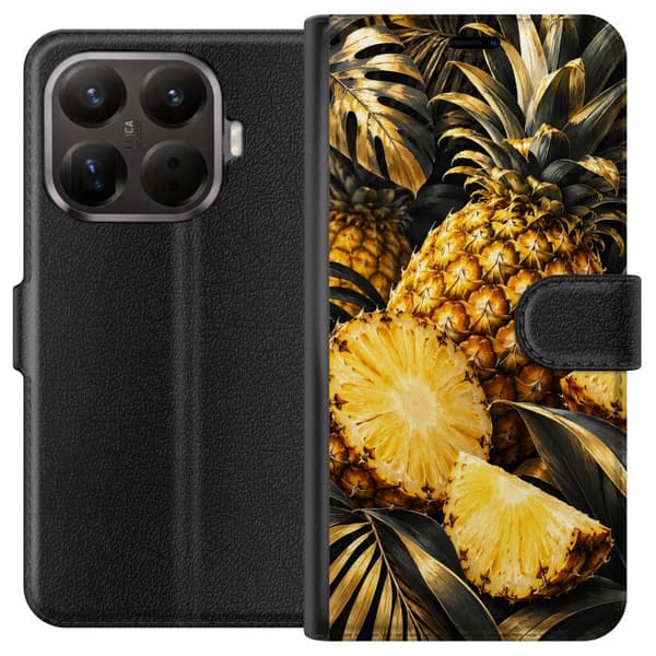 Kompatibelt Plånboksfodral till Xiaomi 15T Guldananas guld