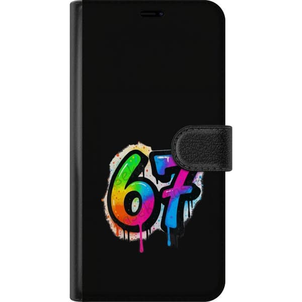 Kompatibel Tegnebogsetui til Samsung Galaxy A40 Färgglada graffitisiffror sort