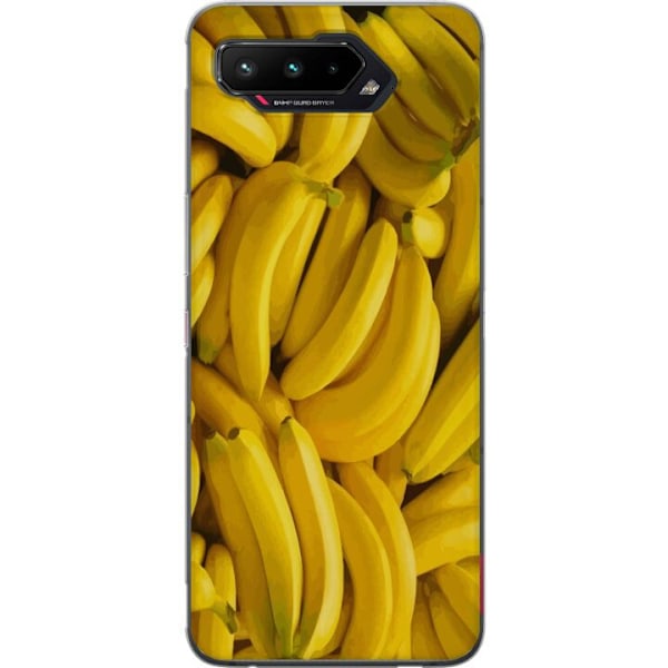 Asus ROG Phone 5 Genomskinligt Skal Banana Pattern – lekfullt mönster med gula bananer