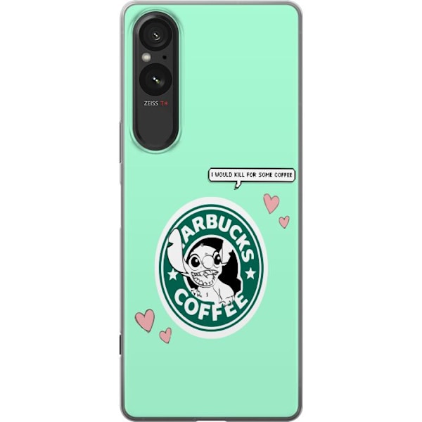 Sony Xperia 10 VI Gjennomsiktig deksel Stitch Kaffe