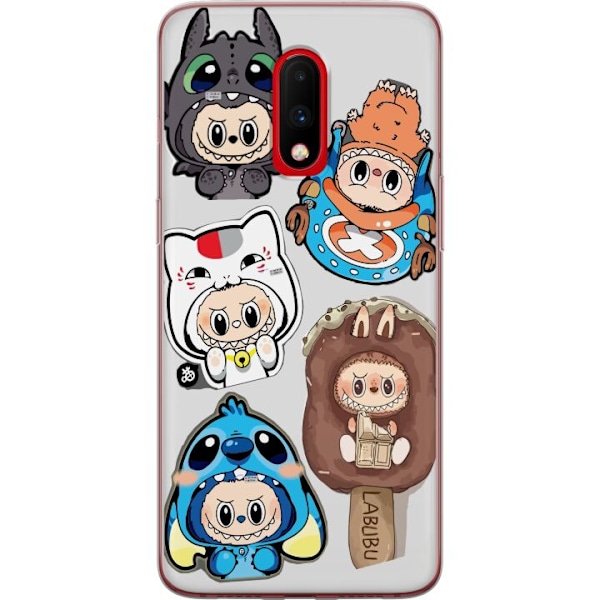 OnePlus 7 Läpinäkyvä kuori Labubu hahmokokoelma - Pop Mart