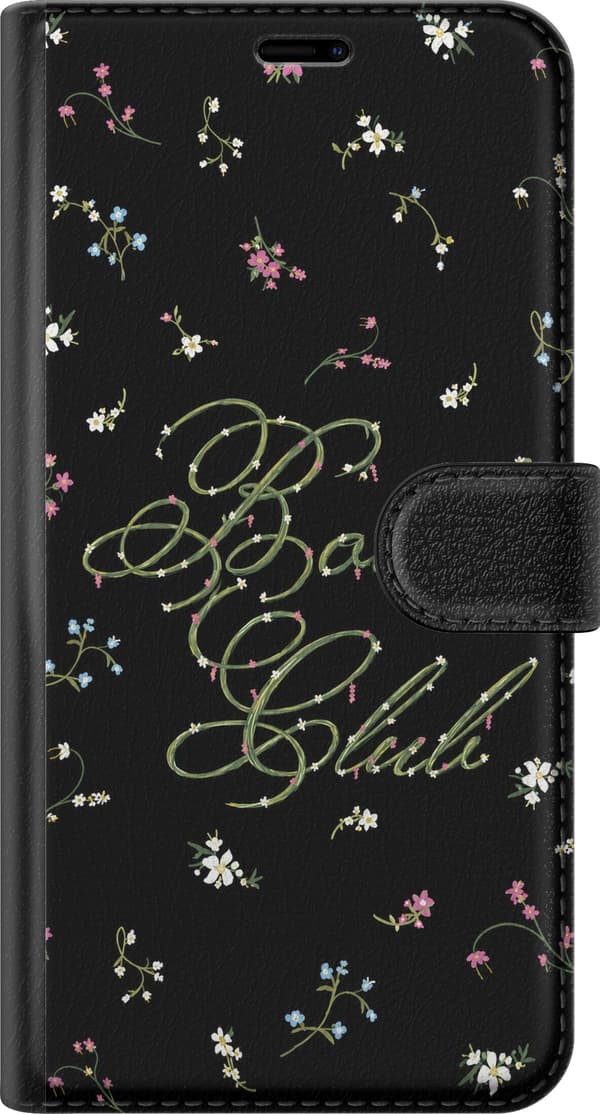 Kompatibel Tegnebogsetui til Samsung Galaxy S24+ Sort bogklubgrafik sort