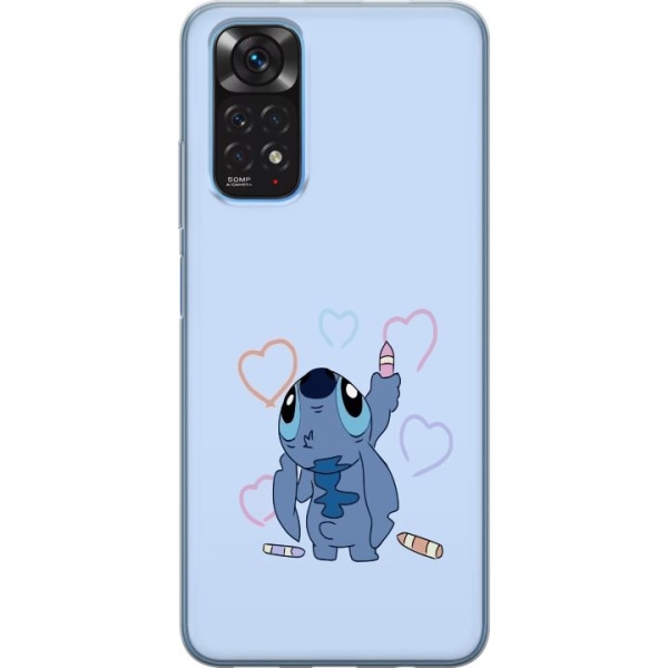 Xiaomi Redmi Note 11S Genomskinligt Skal Stitch Hjärtan