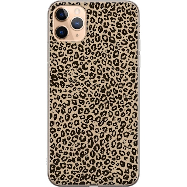 Apple iPhone 11 Pro Max Genomskinligt Skal Leopard Mönster