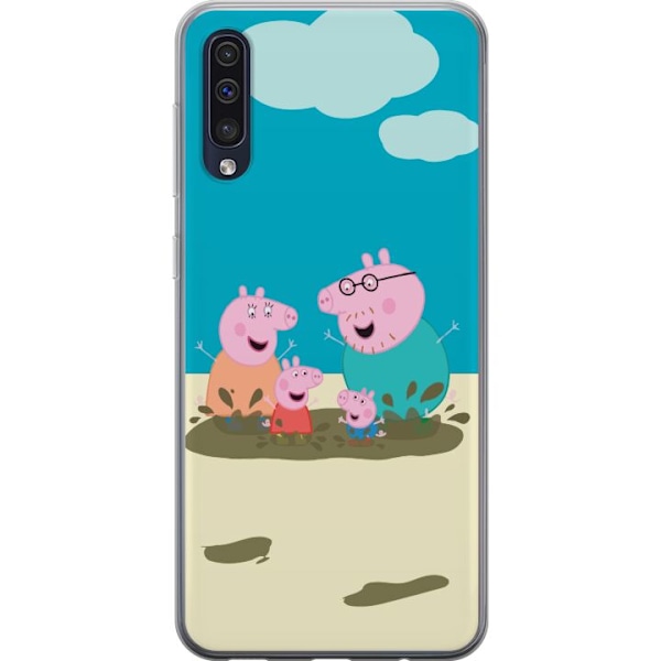 Samsung Galaxy A50 Läpinäkyvä kuori Greta Possu Perhe Jori