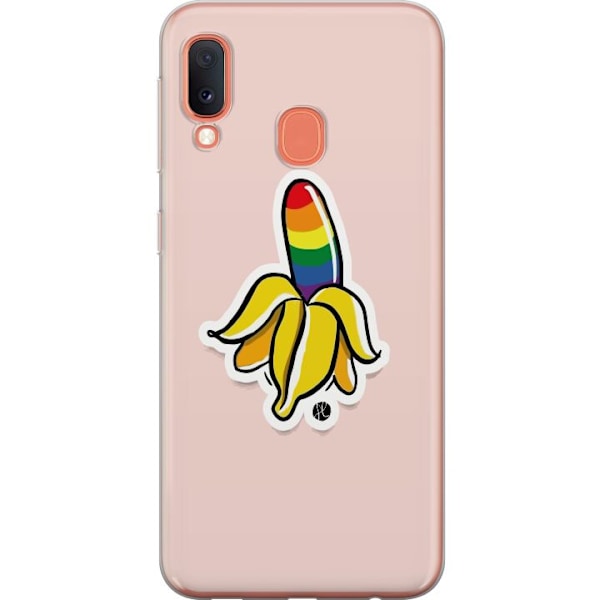 Samsung Galaxy A20e Gennemsigtig cover Glad Banan