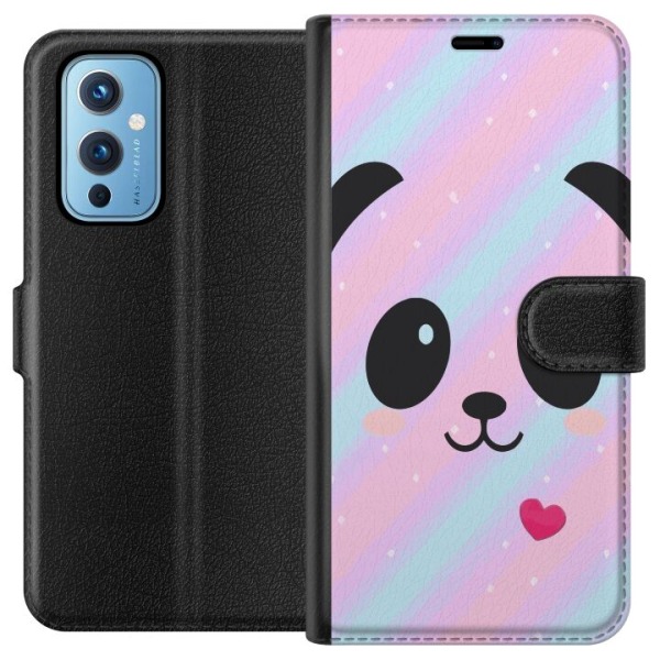 OnePlus 9 Lompakkokotelo Sateenkaari Panda