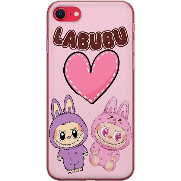 Apple iPhone 8 Läpinäkyvä kuori Labubu Pink Monster