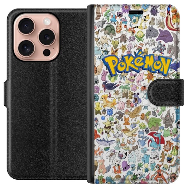 Apple iPhone 16 Pro Tegnebogsetui Pokémon