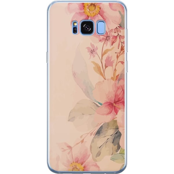 Samsung Galaxy S8+ Gennemsigtig cover Farverige Blomster