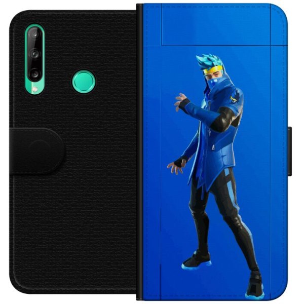 Huawei P40 lite E Tegnebogsetui Fortnite - Ninja Blue