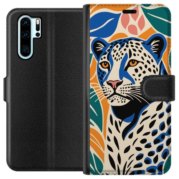 Kompatibelt Lommeboketui til Huawei P30 Pro Majestetisk Leopard