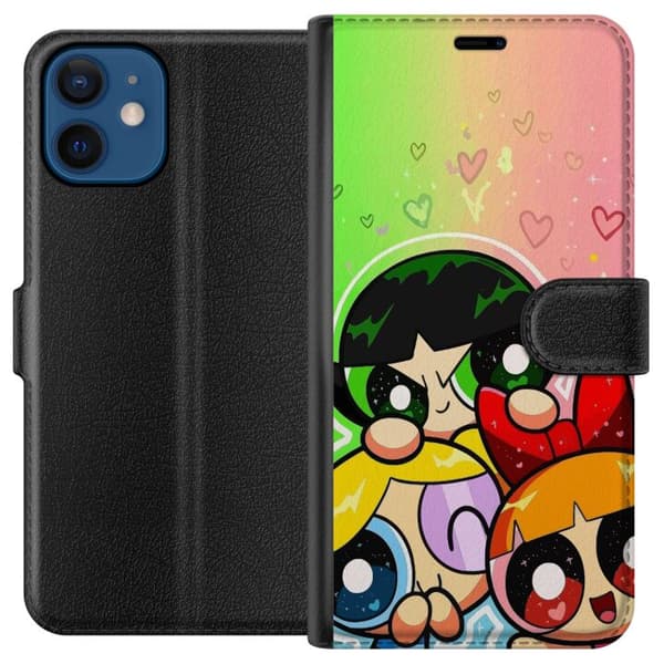 Kompatibel Tegnebogsetui til Apple iPhone 12 Powerpuff Pigerne Cartoon Network