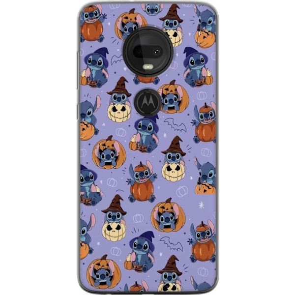 Motorola Moto G7 Gjennomsiktig deksel Stitch halloween