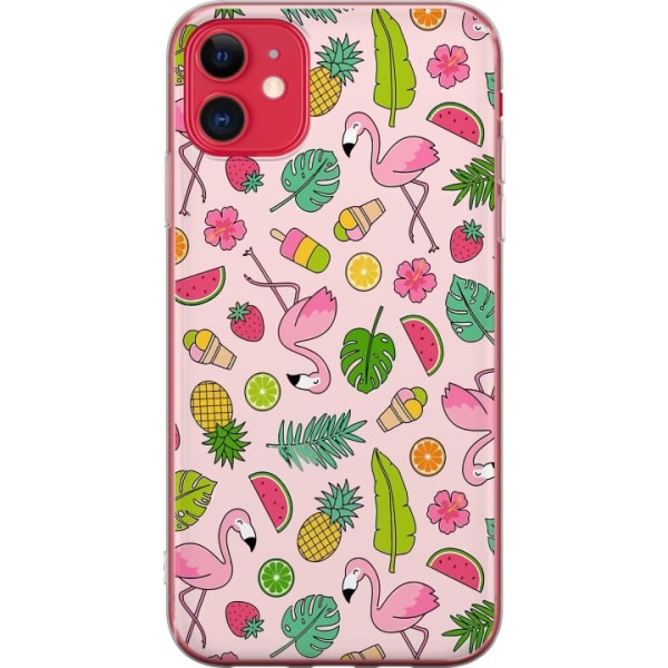 Apple iPhone 11 Läpinäkyvä kuori Flamingo