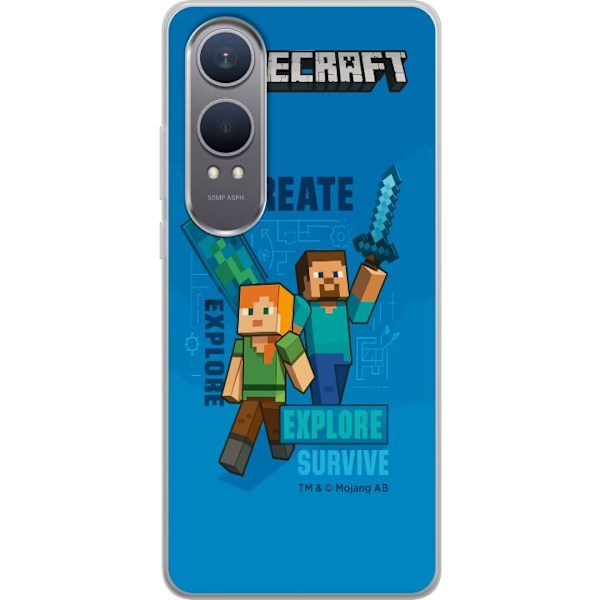 OnePlus Nord CE4 Lite Gjennomsiktig deksel Minecraft Grotter