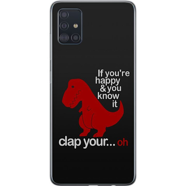 Samsung Galaxy A51 Läpinäkyvä kuori Dinosaurus