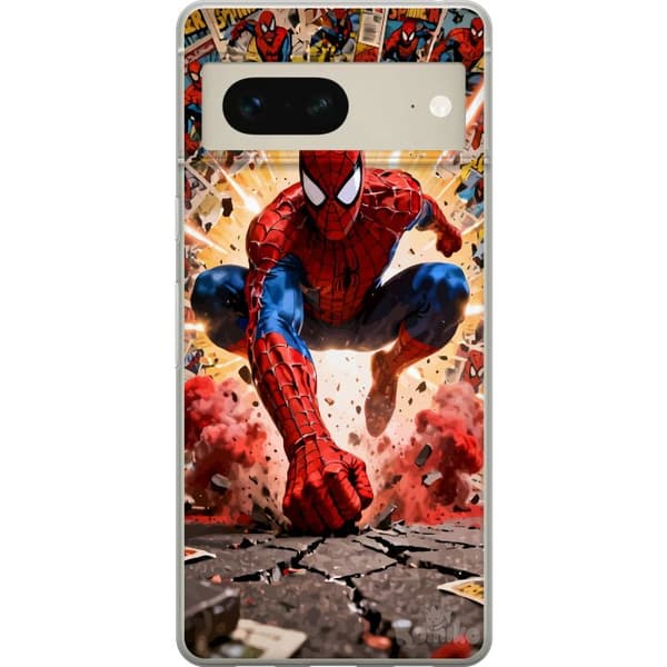 Kompatibelt Mobildeksel til Google Pixel 7 Spider Man action