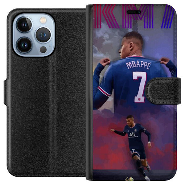 Apple iPhone 13 Pro Tegnebogsetui MAP Fodbold Design Grafisk Mønster Moderne Sportsmotiv Trend Fodbold Populær Grafisk Stil Motiv