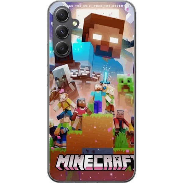 Samsung Galaxy A15 5G Läpinäkyvä kuori Minecraft