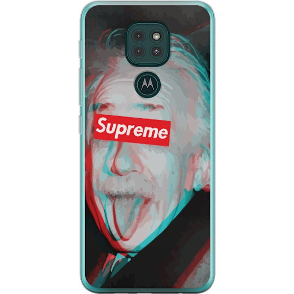 Motorola Moto G9 Play Läpinäkyvä kuori Supreme Albert Einstein 3D Motiivi Katumuoti Suunnittelu Suosittu Tiede Ikoni Kaupunkitaide