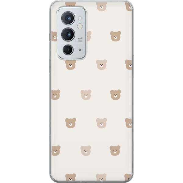 OnePlus 9RT 5G Gennemsigtig cover Teddybaggrund - søde teddybjørne mod en blød baggrund