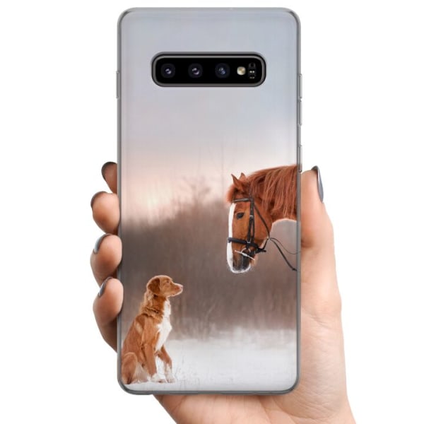 Samsung Galaxy S10 TPU Mobildeksel Hest & Hund