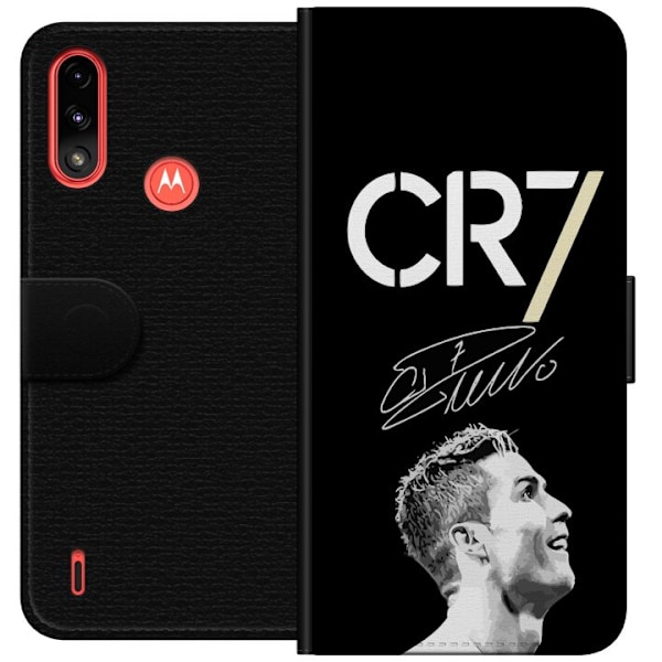 Motorola Moto E7 Power Lompakkokotelo CR7 Ronaldo