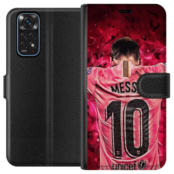 Xiaomi Redmi Note 11 Plånboksfodral Messi Fotboll Barcelona Argentina Motiv Legendarisk Spelare FC Barcelona Nummer 10 Sport Fotboll
