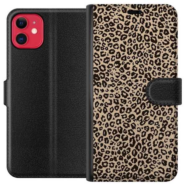 Apple iPhone 11 Tegnebogsetui Leopard Mønster