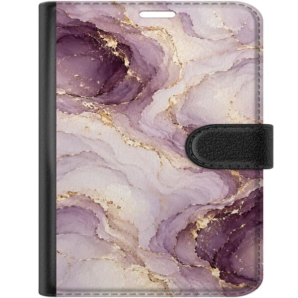 Kompatibelt Lommeboketui til Apple iPhone Duo Lavendelmarmor lila