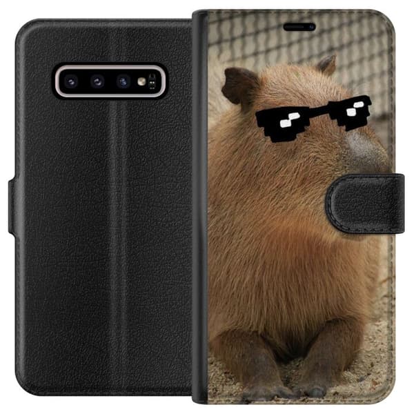 Kompatibelt Lommeboketui til Samsung Galaxy S10+ Capybara