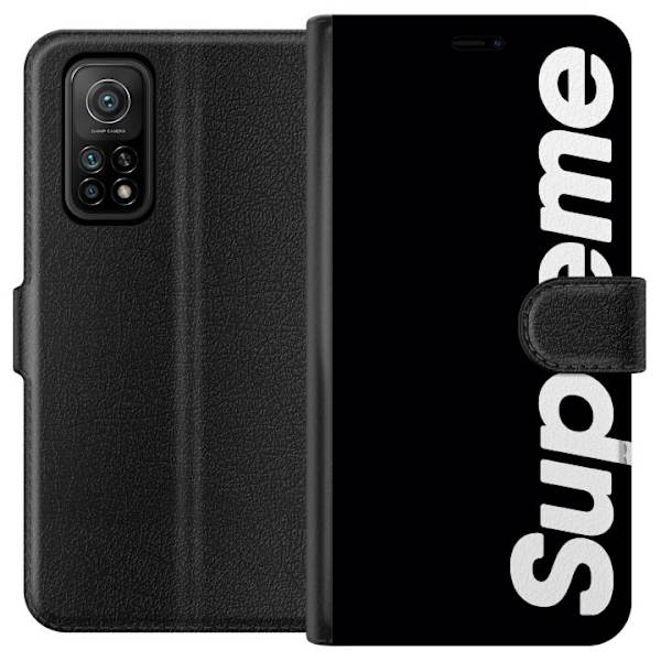 Xiaomi Mi 10T 5G Lompakkokotelo Supreme Musta Valkoinen Streetwear Suunnittelu Klassinen Muoti-ikoni Trendi Urbani Tyyli Graafinen Motiivi Suosittu