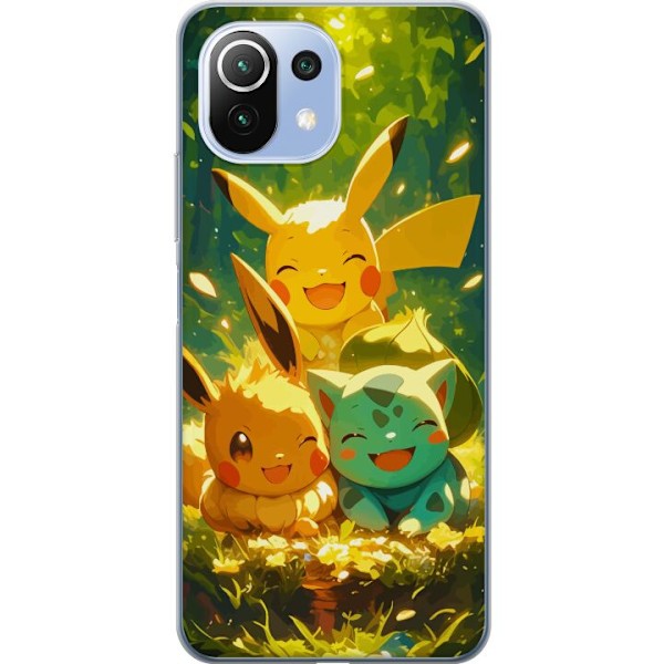 Xiaomi 11 Lite 5G NE Genomskinligt Skal Pixelmonster spelstil – färgstark design för retroälskande gamers