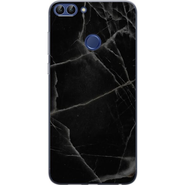 Huawei P smart Gennemsigtig cover Sort marmor
