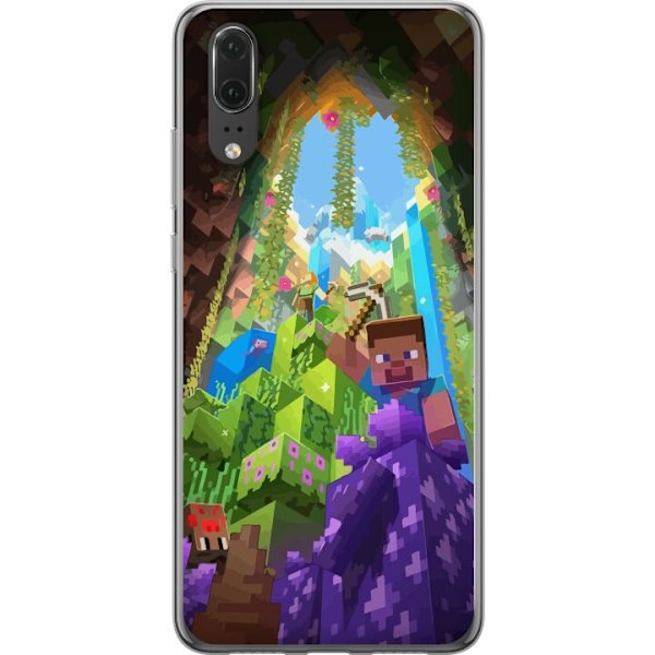 Huawei P20 Genomskinligt Skal Minecraft