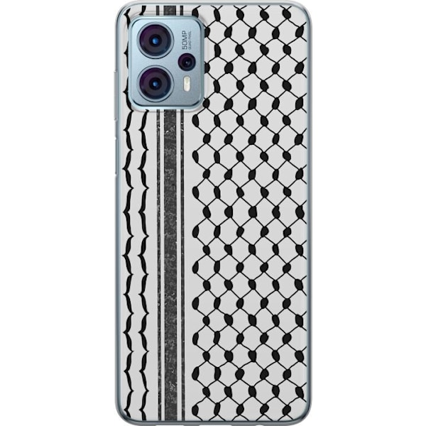 Motorola Moto G23 Gennemsigtig cover Palæstinensisk mønster