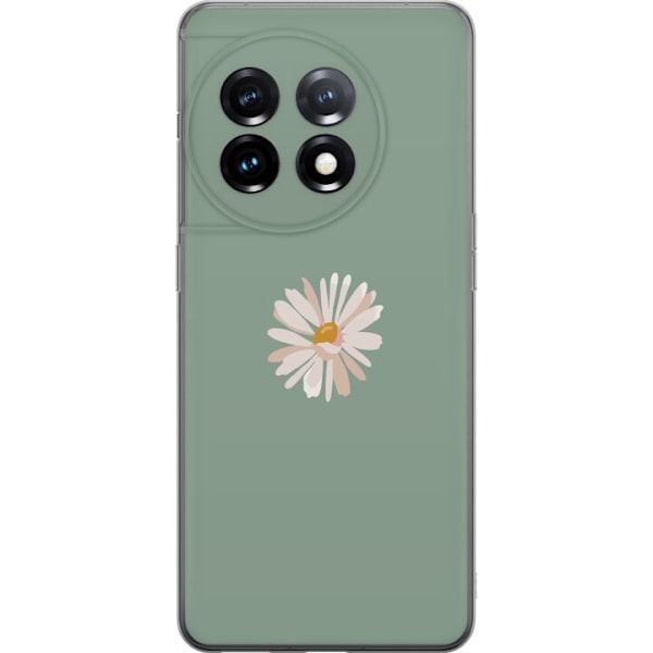 OnePlus 11R Läpinäkyvä kuori Vihreä Minimalikukka - tyylik