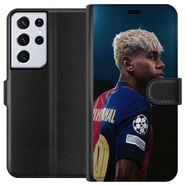 Samsung Galaxy S21 Ultra 5G Lompakkokotelo Lamine Yamal - Barcelonan ihmelapsi fokuksessa
